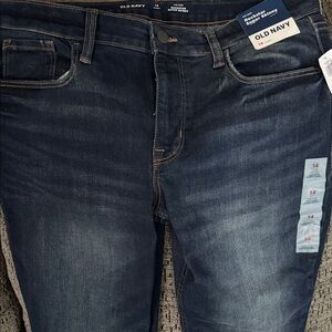 Old Navy Women’s Deep Indigo Rockstar Super Skinny Jeans Size 14 SHORT
